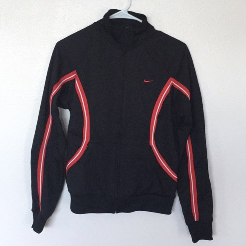 Nike Boys Black/Red Full Zip Training Jacket